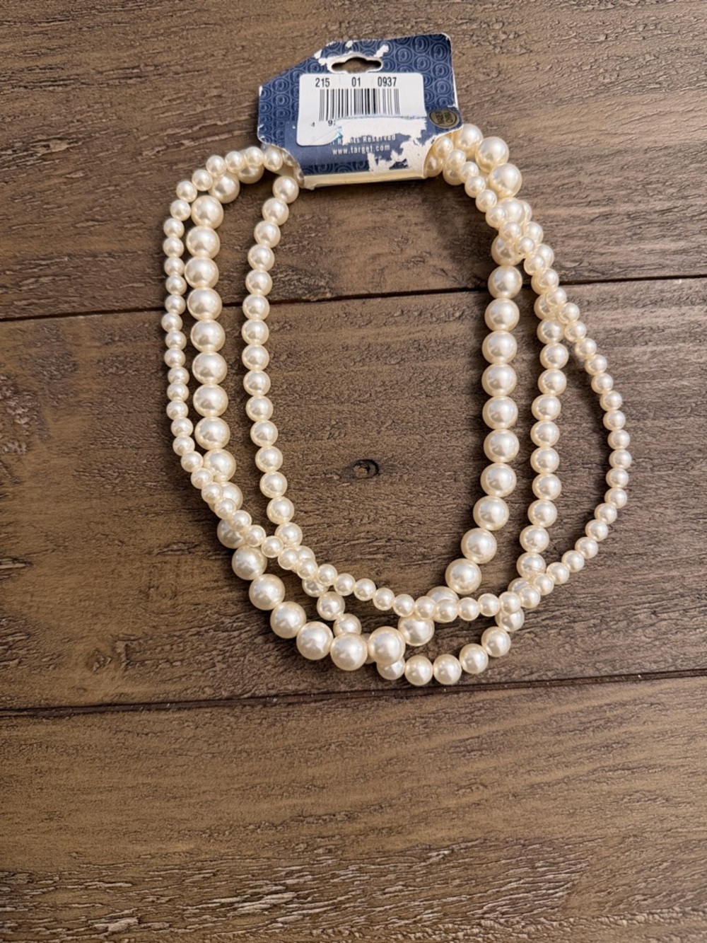 Cherokee Cream Multi-Strand Pearl-Look Necklace - Picture 2 of 2